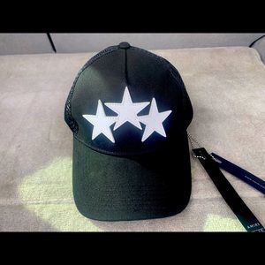 Amiri 3 Star Trucker Hat NWT